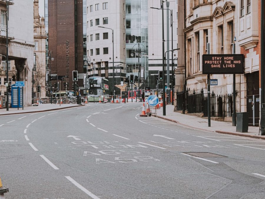 Empty UK street as a result of the Coronavirus crisis