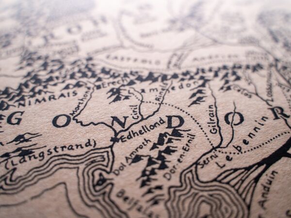 Map of Middle Earth, showing Gondor